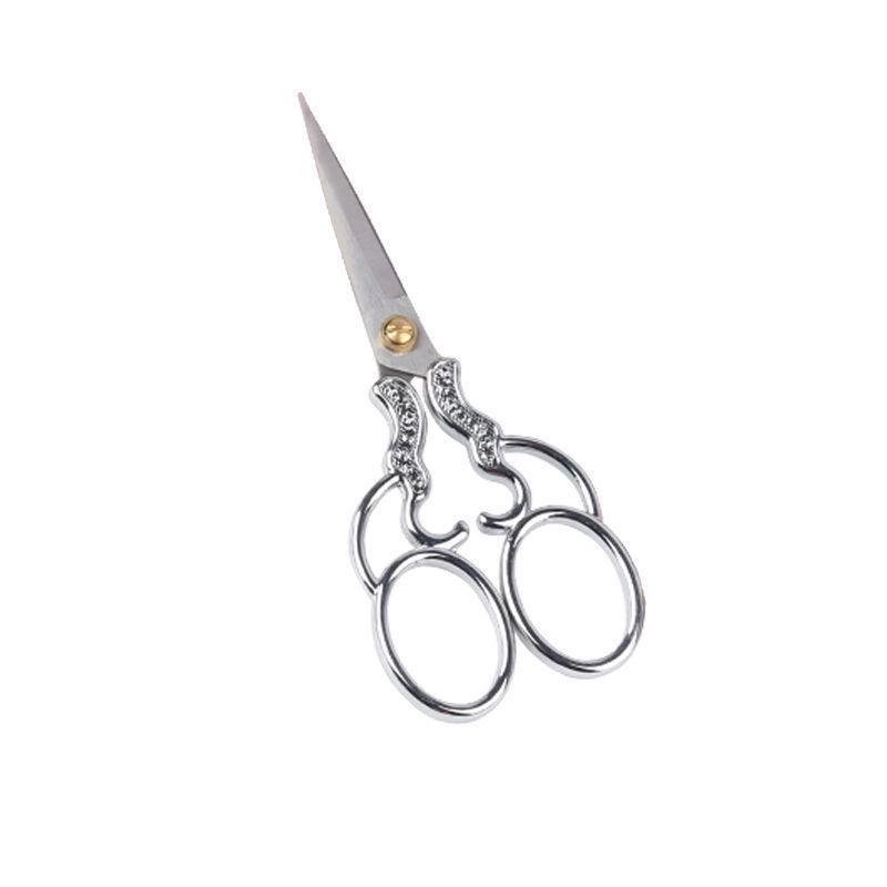 Retro Alloy Embroidery & Craft Scissors for Cross Stitch, Manicure, Paper Cutting, Eyelash Trimming & Thread Ends