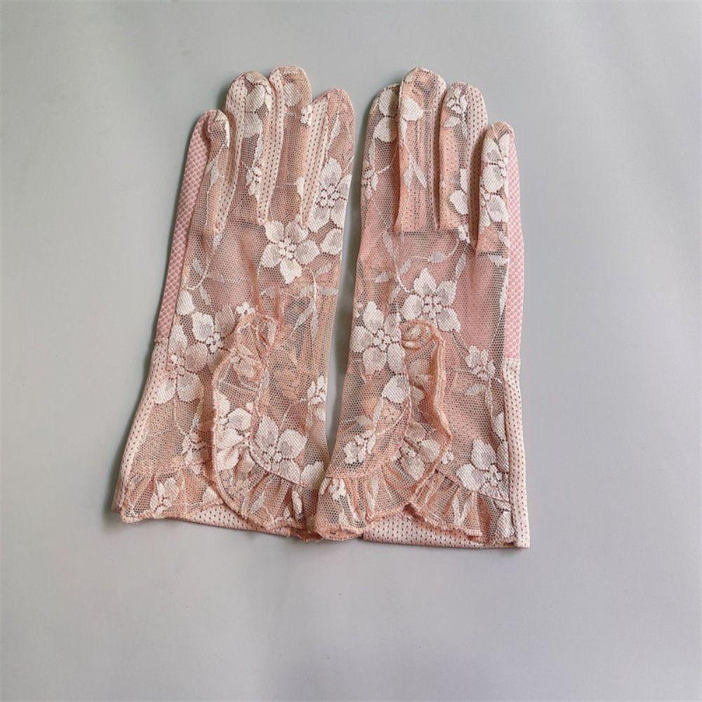 Anti-Slip Sunscreen Gloves Thin Touch Screen Gloves Elegant Transparent Gloves  Outdoor Cycling