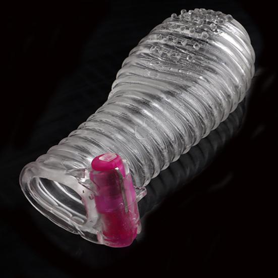 Penis Extension Sleeve Eco-friendly Washable TPE Transparent Penis Extension Vibrator Sleeve for Household