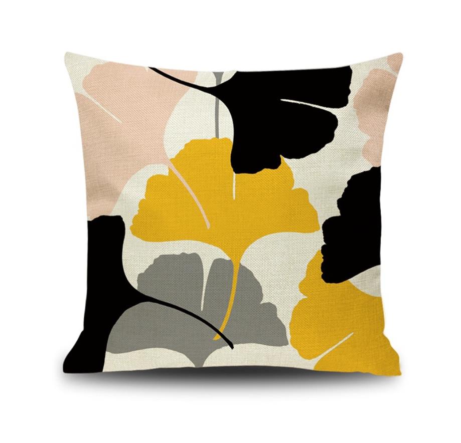 Nordic Geometric Cushion Yellow Geometry Circle Pillow Home Decor Decoration Decorative Pillowcase