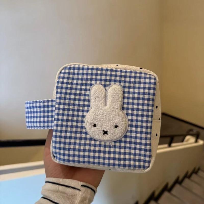 

Сумка для хранения Mi Rabbit в синюю клетку, Милая сумка для камеры MiFi Rabbit, Многофункциональная портативная сумка Blue - without pendant