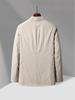 Men's Light Luxury Casual Blazer - Spring/Summer 2025, Thin Single-Breasted, Solid Color, Slightly Wrinkled Suit Jacket.
