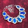Collier œil de chat bleu, collier en argent sterling massif 925, bijoux, collier de bijoux fait main avec chaîne réglable