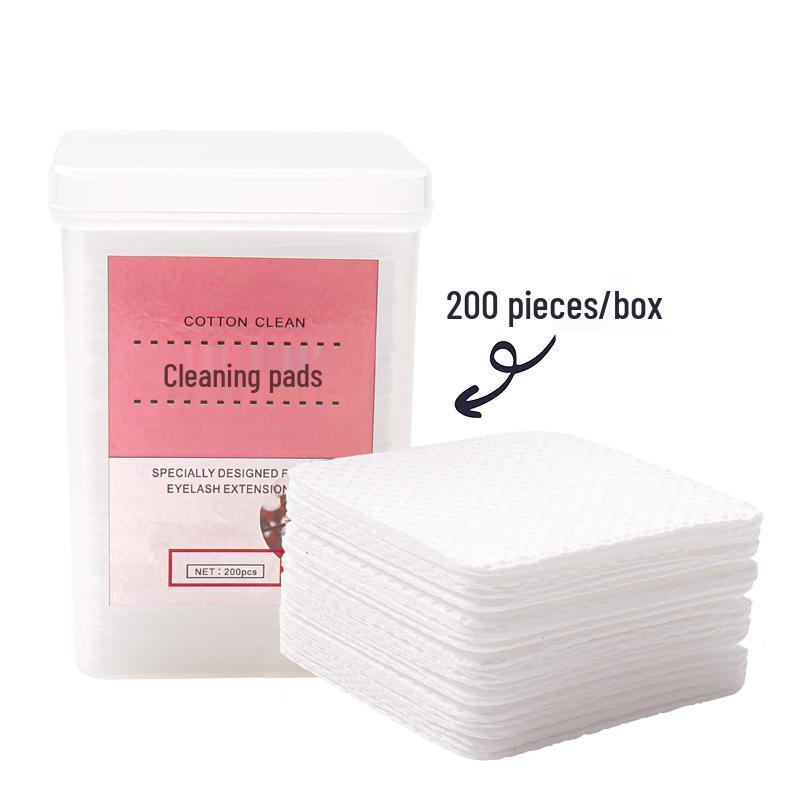 Eyelash Extension Glue Remover Wipes - Boxed Cotton Pads for Cleaning