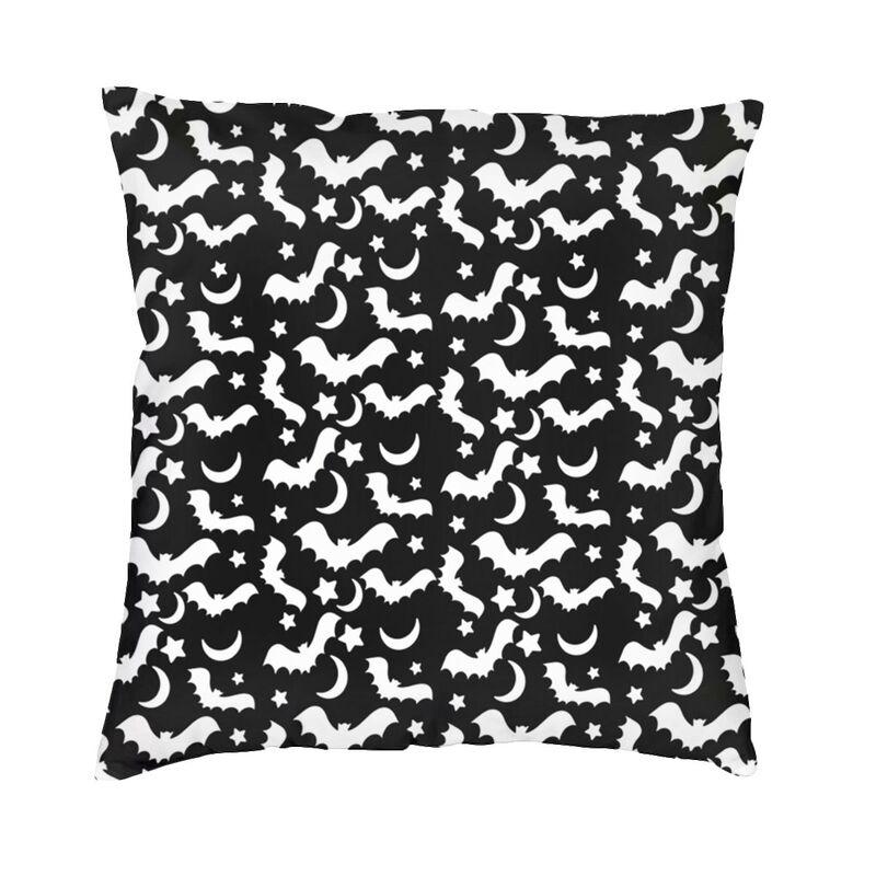 Halloween Fledermausdruck Muster Kissenbezug Wohnzimmer Sofa Dekoration Quadratischer Polyester Überwurf Kissenbezug