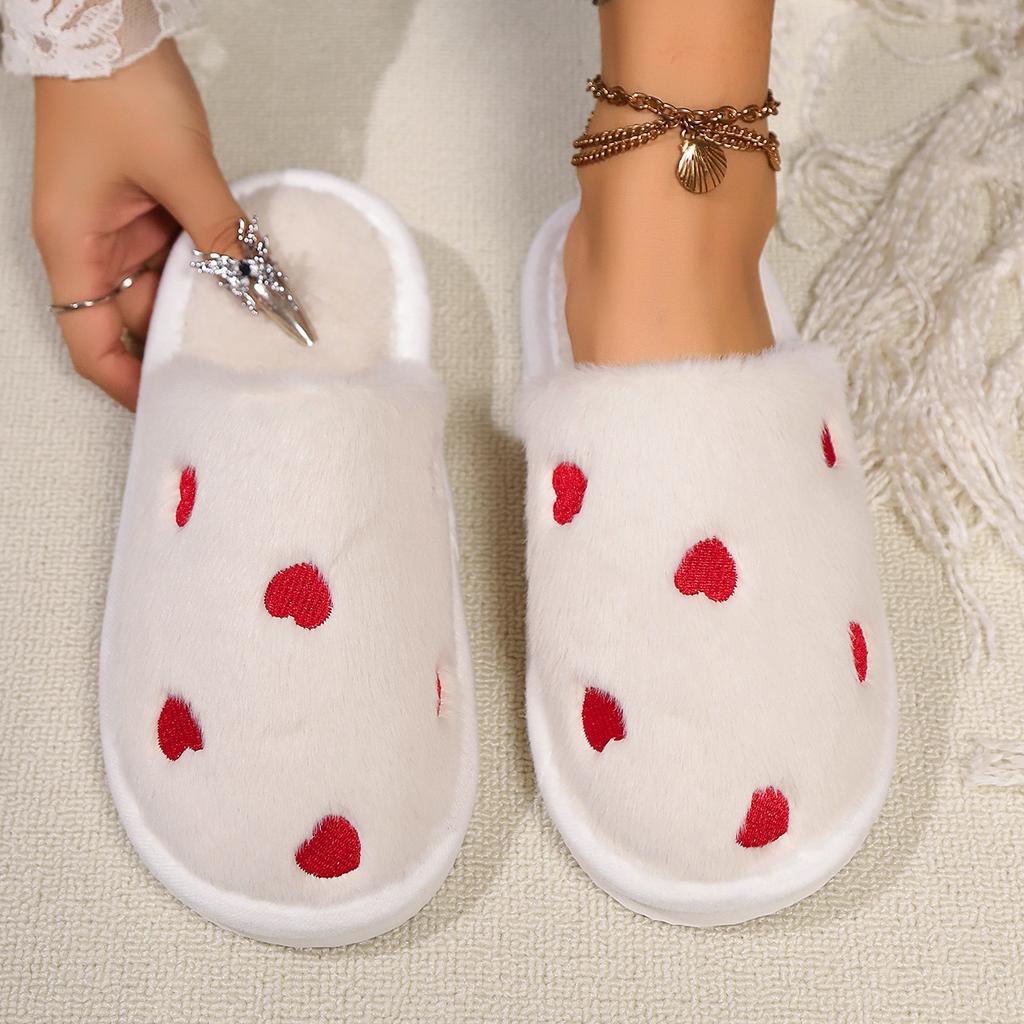 Love people autumn and winter indoor and outdoor thick bottom warm plush bag head cotton slippers foam