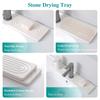 2Pieces Natural Water Absorbing Stone Soap Holder Tray For Bathroom Countertop And Sink Organization Counter Top