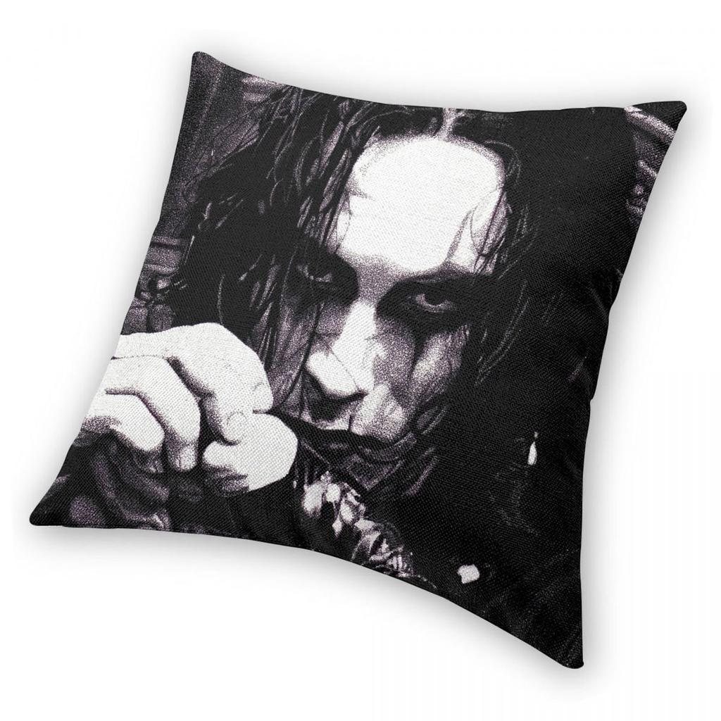 Eric Draven Crow Brandon Lee Square Pillowcase Polyester Linen Velvet Creative Zip Decor Throw Pillow Case Sofa Cushion Cover