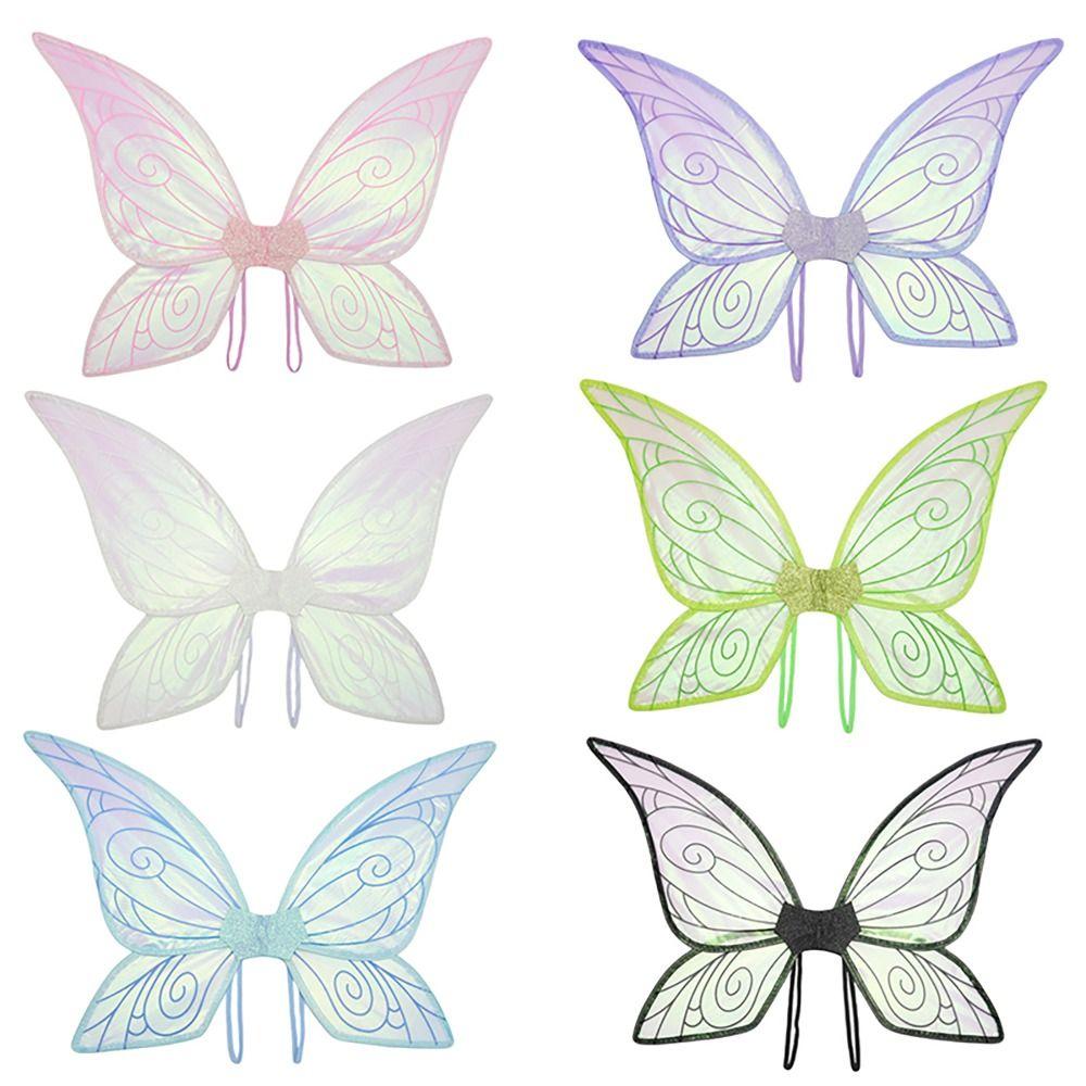 Shiny Princess Elf Fairy Wing Cosplay Dress Up Colorful Girl Angel Wings Performance Props Birthday Party Decoration 5