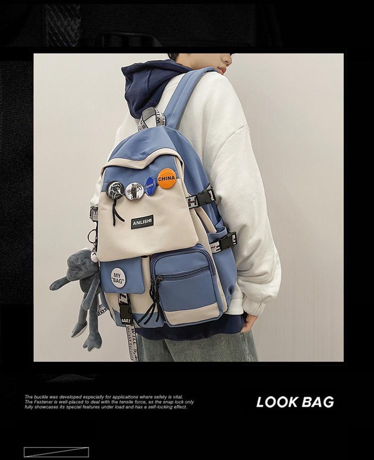 Large Capacity Unisex Backpack for Students: Ideal for High School, College, and Travel