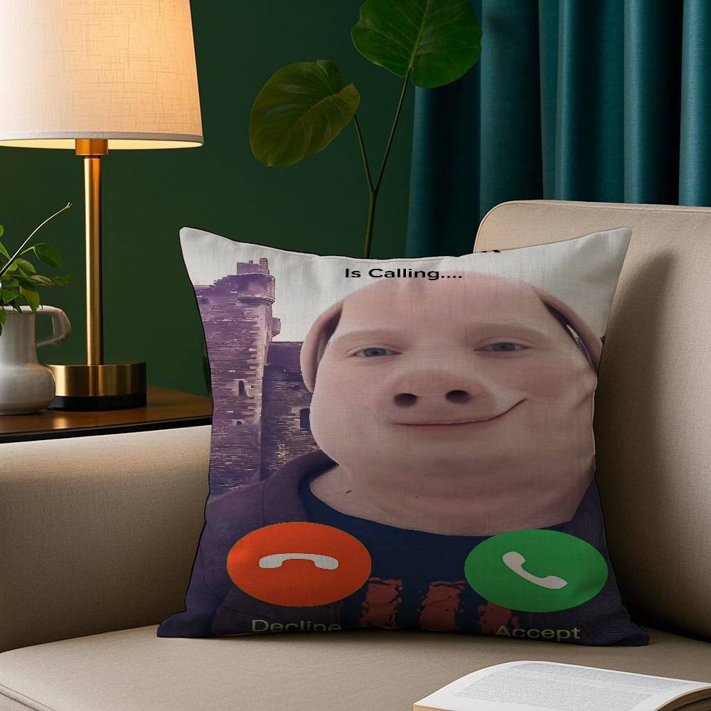 

Джон Порк Звонит Наволочка Короткий Плюш Принт Наволочка Квадратные Чехлы для Подушек Диван Домашний Декор 12x12Inch