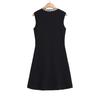 2025 Autumn French Chic Sleeveless Knit Dress with Studs and Rhinestones