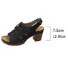 Retro Cross Tied High Heel Sandals Women Plus Size Thick Sole Non Slip Slippers Summer Hollow Comfort Chunky Platform Beach Shoe