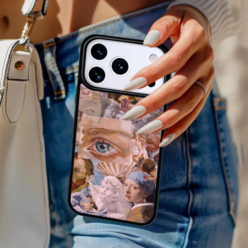 Renaissance art Painting soft Phone Case For iPhone 17 Air 14 15 13 12 Max Cover For Apple 16e 11 Pro Max Plus Coque