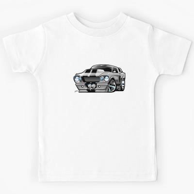 Classic Sixties American Muscle Car Cartoon Kids T-Shirt