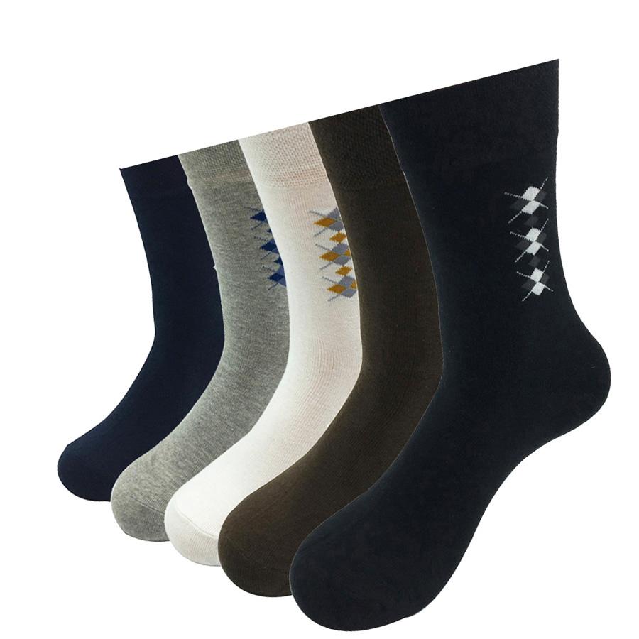 5 Paare/Lot Kleidersocken Herren Gestreift Lang Hohe Qualität Baumwolle Atmungsaktiv Business-Socke Männlich Ehemann Vater Geschenk 14 Stile