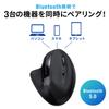 E-Supply Bluetooth Mouse, Ergonomic, Rechargeable, Multi-Pairing, Quiet, Count Switching, Black, EZ4-MABT127