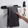 4PCS Wall Mount Toilet Towel Paper Holder Adhesive Black Silver Kitchen Roll Paper Stand Hanging Napkin Rack Bathroom Set
