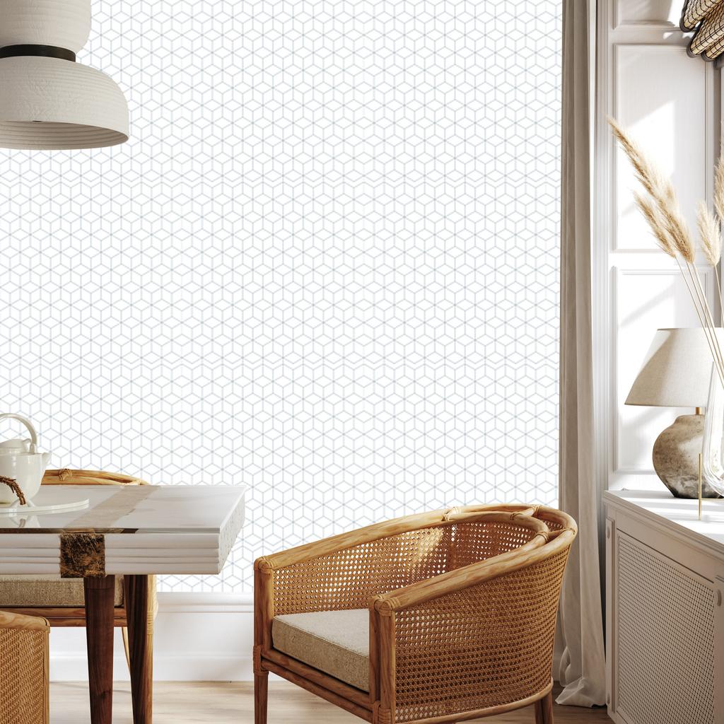 Geometric and Cube Wallpaper for Living Room and Bedroom 50x1000