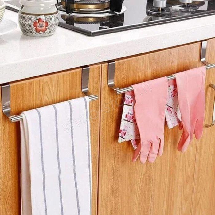 Towel and Dishcloth Holder - SHOP-STORY - TOWLDER - Chrome-Plated Steel - Extendable 25 To 40 Cm - Modern Design