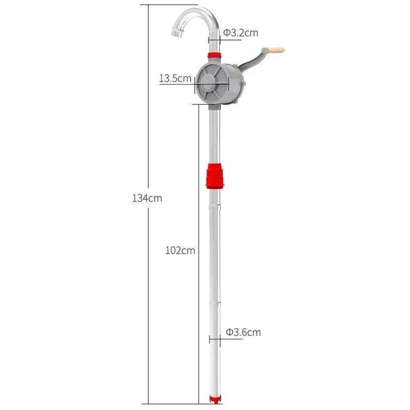 Bomba Pesada Manual Rotativa para Tambor de Óleo/Combustível Novo 25mm/32mm Ferramenta de Transferência de Óleo Diesel/Combustível/Gás para Tambor Pesado