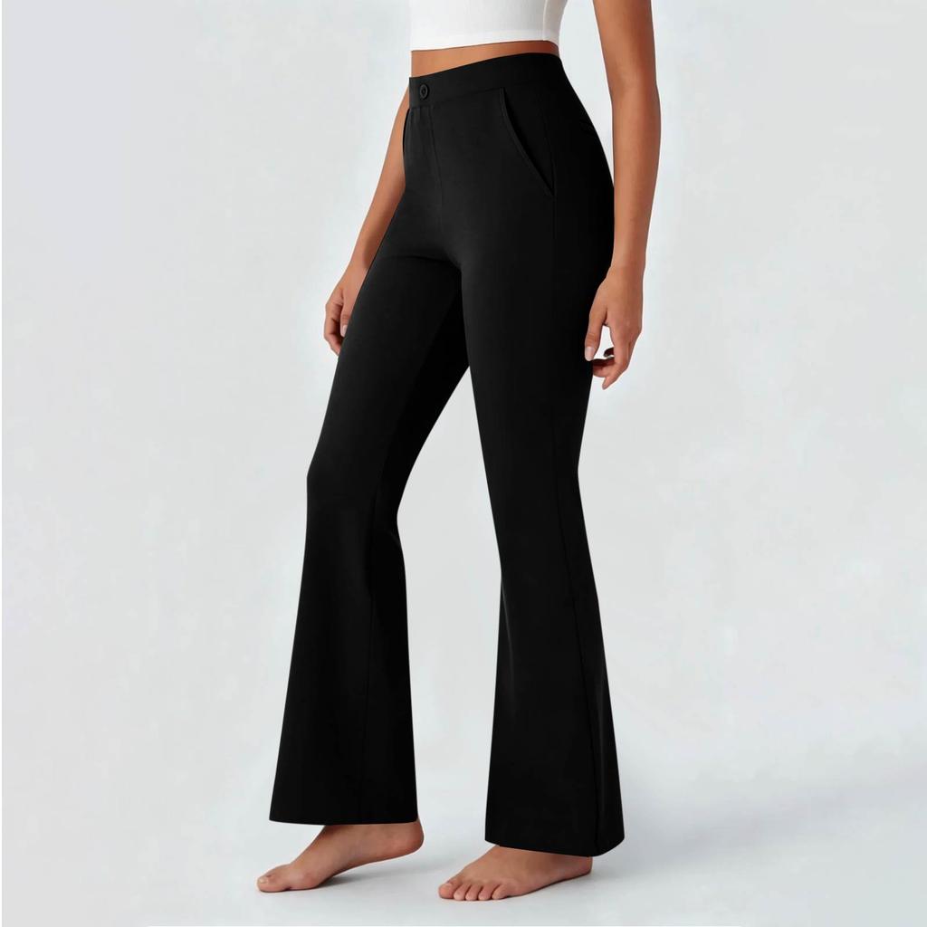 Women's Casual Slim-fit Wide-leg Trousers,  Color, Flowing Long Pants