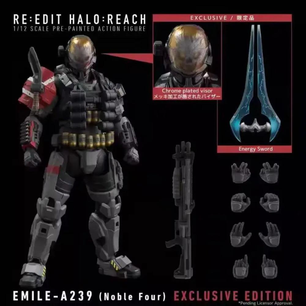 1/12 RE:EDIT Halo:Reach EMILE-A239 JUN-A266 SCALE PRE-PAINTED KO Action Figures EXCLUSIVE EDITION Desktop Decoration Toy Gifts