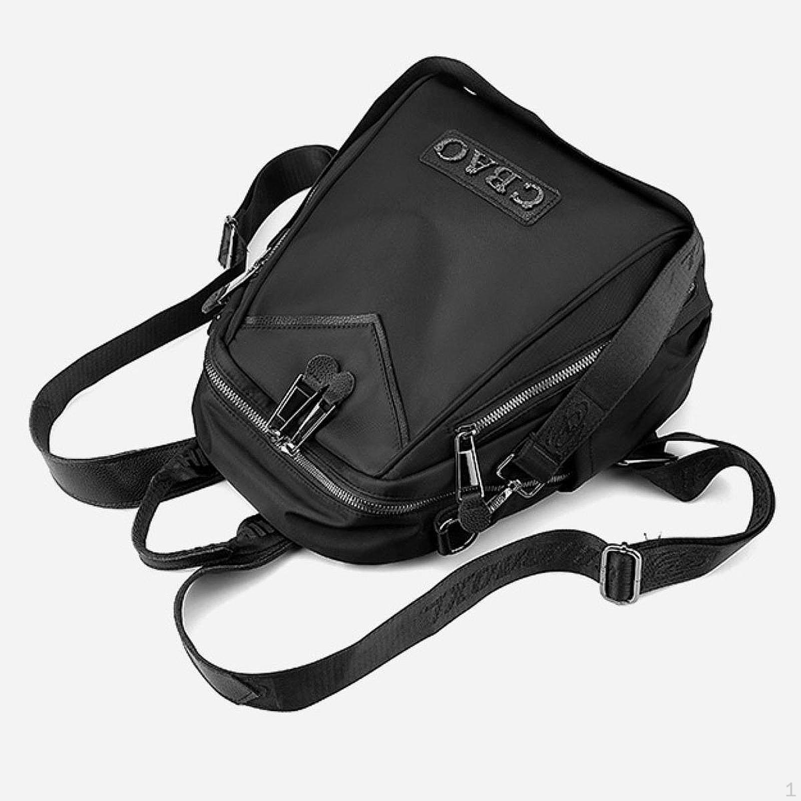 Шикарный женский рюкзак со стильной верхней ручкой и просторными отделениями для повседневного использования чёрный