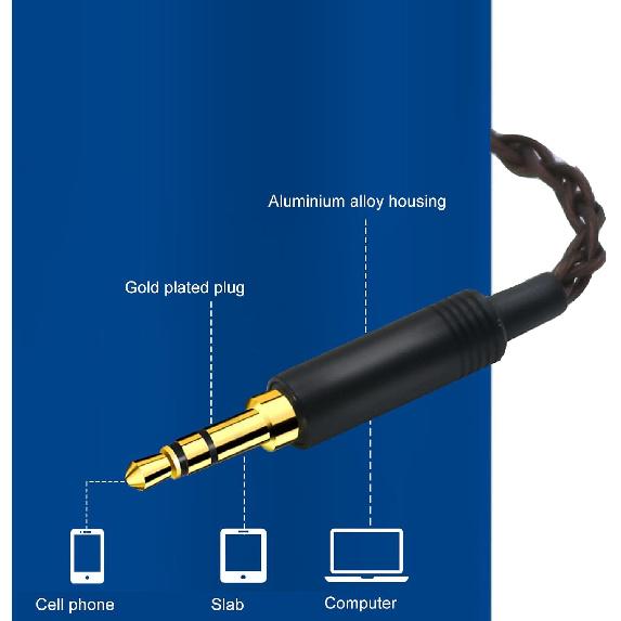 Earphone Cable, for IE100 Pro, for IE400 Pro, for IE500 Pro Headphone Sound Wire 1.2m / 3.94ft Headphone Upgrade Replacement Cable 3.5mm Stereo Plug
