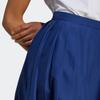 Adidas Solid Logo Pleated High-Waist Casual Sports Skirt Women Blue IC5235