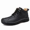 Brown Handmade Leather Men Boots Outdoor Design Sneakers Man Breathable Casual Leather Shoes Men Ankle Boots Fall Plus Size 48