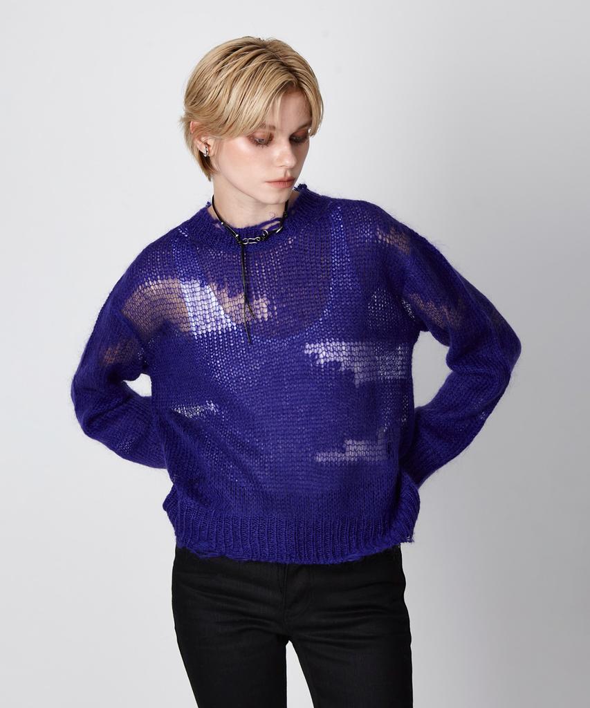 EAN JO Kidmohair Distressed Knit (Blue)