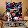 Custom Name Personalized Superhero Print Blanket, Home Decor, Bedroom, Sofa, Camping, Couch, Gifts for Birthday Christmas