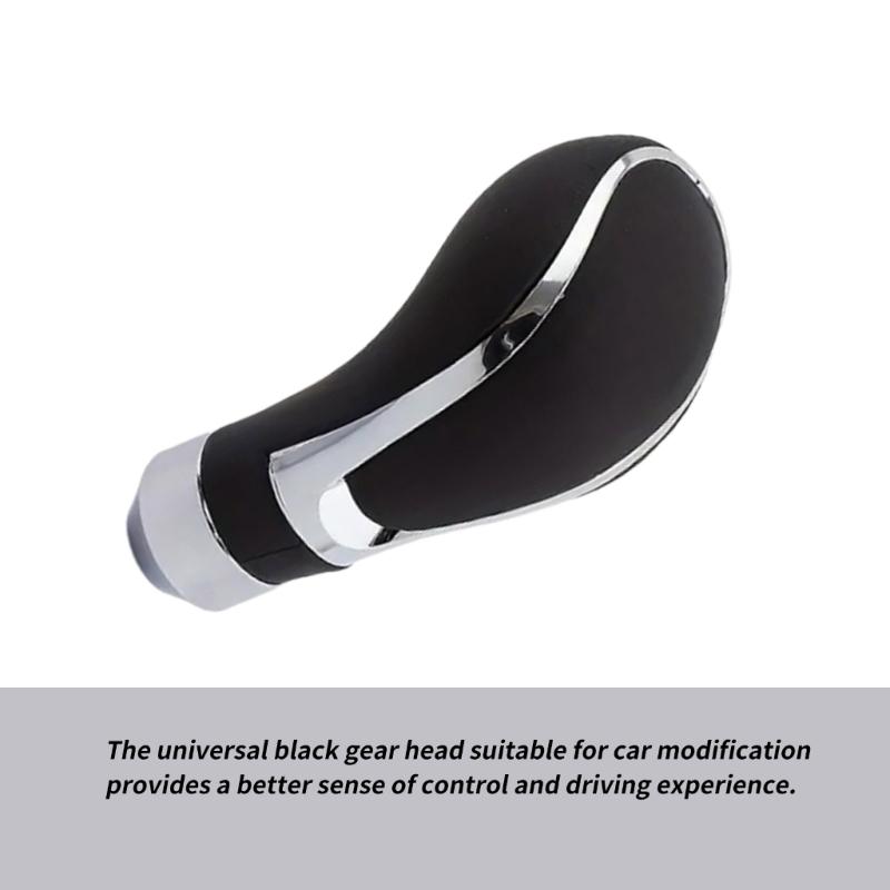 Universally Car Manual Shifter Lever, Aluminum Leather Extension Gear Shifter Lever Shifter Stick for Most Manual Car