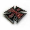 Personalized Cross Emblem Black Leather Belt Buckle