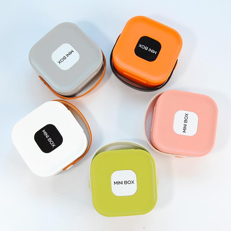 Tragbare Schmuckschatulle Ring Schmuck Halskette Lippenstiftfach multifunktionale PP-Kunststoff Aufbewahrungsbox zum Mitnehmen