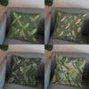 2D Flying Birds And Green Leaves Pattern Pillow Cover Pattern Cushion Cover Suitable For Sofa Bedroom Car Pillow Cover