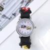 Fashion Color Cartoon Car Children's Watch Primary School Boy Children's Watch 3D Silicone Strap Gift