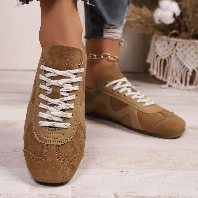 Shoes Female 2025 New Lace-up Women's Vulcanize Shoes Fashion Color Matching Casual Light Plus Size Versatile Sneakers Zapatos
