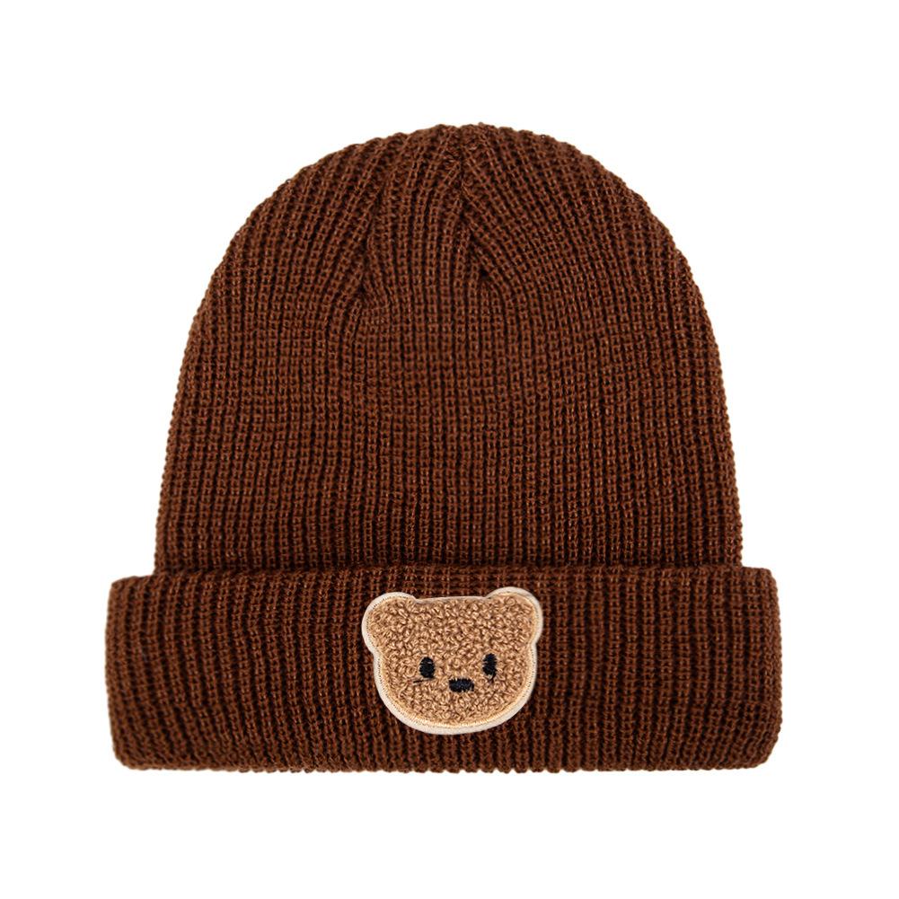 Korean Style Autumn Winter New Arrival Baby Children's Cute Animal Pattern Jacquard Knit Acrylic Common Travel Warm Hat