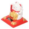 Lucky Cat Decoration Solar Power Arm Waving Fortune Cat Decorative Wealth Welcoming Cat Ornament