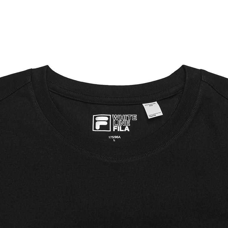 FILA White Cool Touch Minimalist Korean Style T-Shirt Men tops F61M623103F-BK