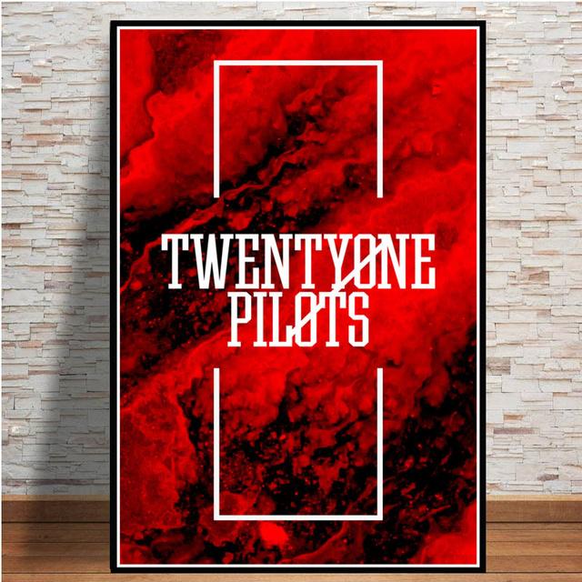 Twenty One Pilots Music Band Malba na plátně Umělecké plakáty a tisky Nástěnné obrazy pro dekoraci obývacího pokoje Home Decor Plakat