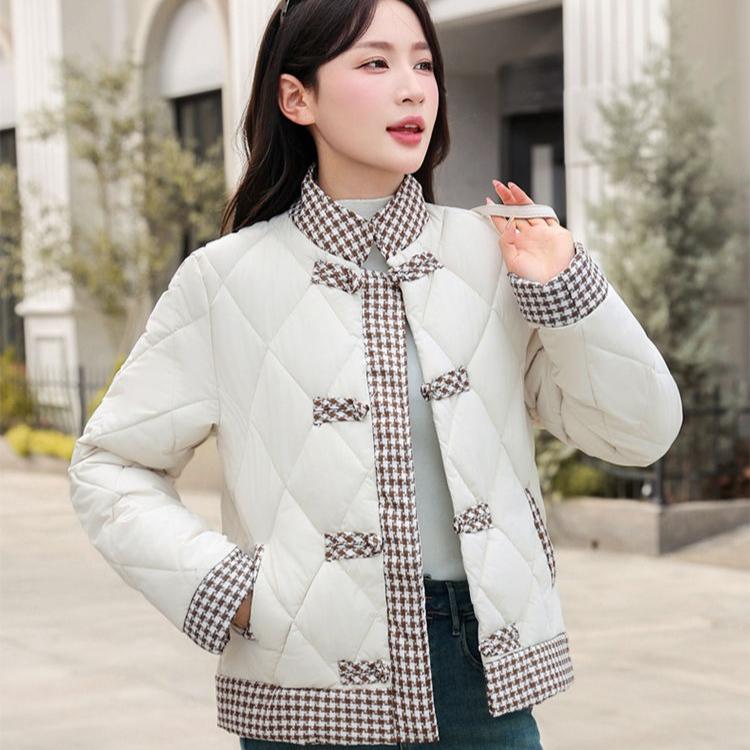 Lightweight Short Padded Coat Women Chinese Style Autumn Fashion Quilted Jacket