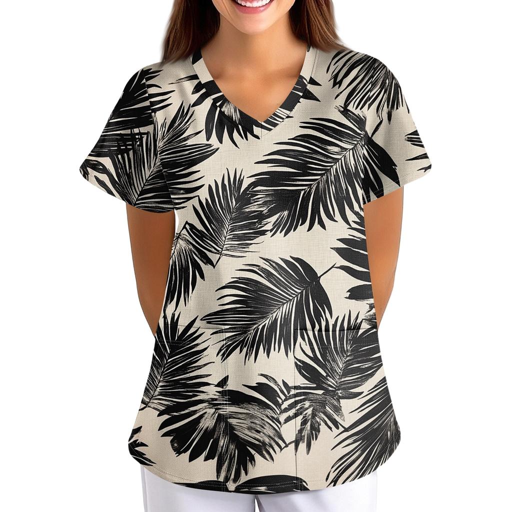 Short Sleeve Blouses for Women V Neck Lightweight Womens Short Sleeve Blouses Casual Loose Fit Women's Short Sleeve Tops for Daily Wear
