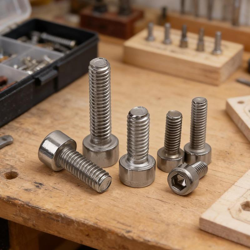 100/10x Stainless Steel Hex Socket Screws Threaded Hexagon Head Cap Screws Bolts Furniture Boat Marine Hardware Fasteners Tool