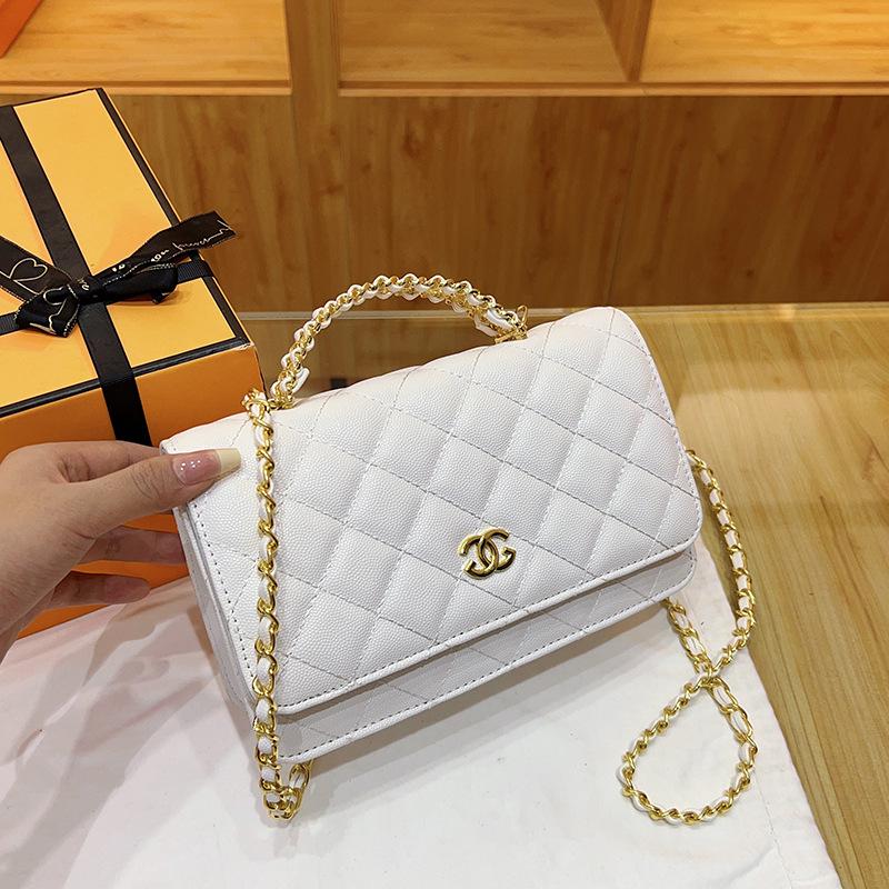 

Сумка з ланцюжком аргайл - Маленька сумка на плече у стилі аромату, Сумка-сідло нішевого дизайну білий