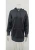 European & American Autumn/Winter Fashion: Women's Solid Color Loose Fleece Hooded Sweatshirt Pullover.