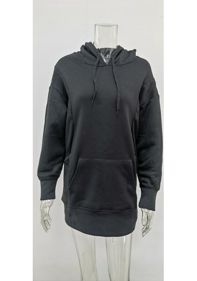 European & American Autumn/Winter Fashion: Women's Solid Color Loose Fleece Hooded Sweatshirt Pullover.