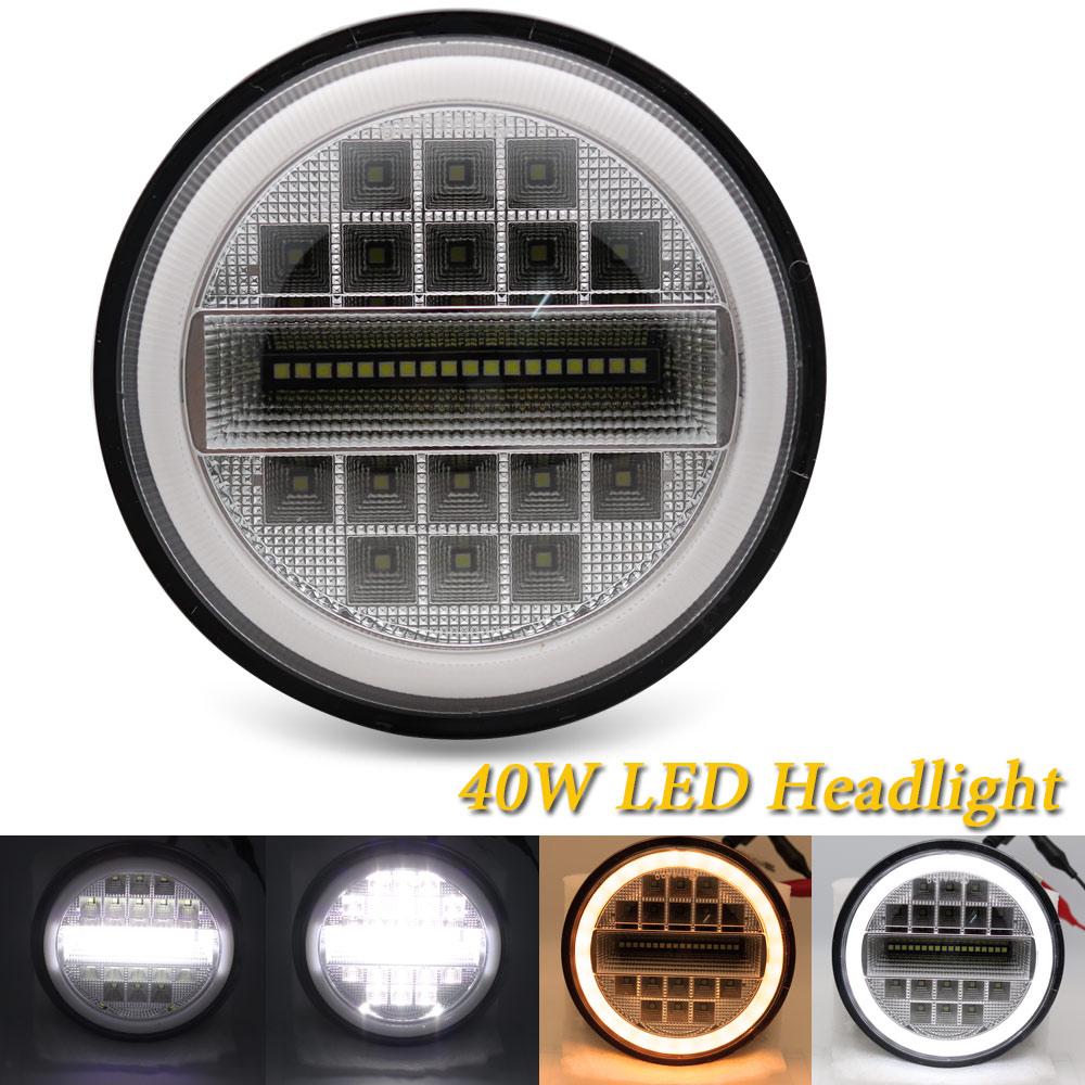 LED Motorbike Auxiliary HeadLights 5.75" LED Scooter Headlamp Assembly Motorcycle LED Headlight for Harley Motorcyle